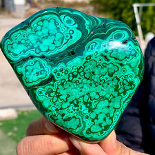 1.27LB Natural glossy Malachite transparent cluster rough mineral sample picture