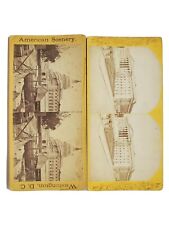 Lincoln Assassination, Funeral Stereoview Of Capital, Treasury Mourning Ribbon picture