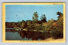 Dayton OH-Ohio, Lake Above Englewood Dam, Antique, Vintage c1954 Postcard picture