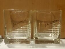 (Set of 2) Vintage JOHNNIE WALKER Glasses w/ Squared Design picture