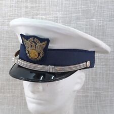 US Coast Guard Auxiliary Combination Dress Cap w/ Bullion Device Bancroft 7 1/2 picture