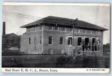 Boone Iowa IA Postcard Rail Road  Y.M.C.A. Building Exterior c1920's Antique picture