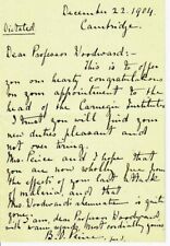 RARE “Mathematician” Benjamin Osgood Peirce Hand Written Letter Dated 1904 picture