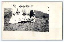 1913 Women On Top Of Mountain Near Dome Rock Colorado CO RPPC Photo Postcard picture
