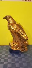 EZRA BROOKS WHISKY BOTTLE ONLY- 24K GOLD EAGLE COLLECTORS SERIES 1971 DECANTER picture