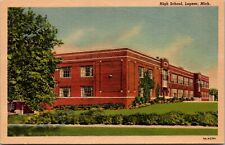 Linen Postcard High School in Lapeer, Michigan picture