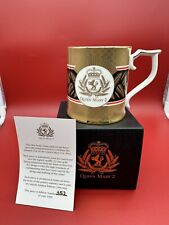 NEW Queen Mary 2 Ocean Liner Cruise Ship 22K Gold Plated Ceramic Mug Limited picture