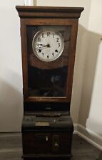 International Time Recording Co. Vintage Antique Oak Time Clock Rare Fancy Front picture