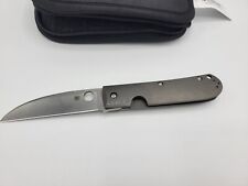 Spyderco SwayBack Marcin Slysz CTS-XHP Stonewashed Blade Titanium Handle C249TIP picture