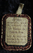 ANTIQUE RELIC RELIQUARY EARTH FROM UNDER COFFIN St. Thérèse de l'Enfant-Jésus Z2 picture