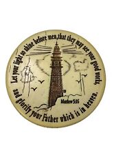 Let Your Light Shine Matthew 5:16 Father Heaven Lighthouse Paperweight Resin  picture