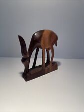 Vintage Wooden Carving Of Gazelle  picture