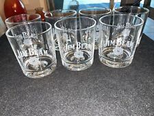 JIM BEAM Set Of 8 Lowball Glass Etched Golf Football Baseball Basketball Design picture