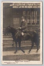 RPPC Kaiser Franz Joseph I On Horseback Sent To Shirley MA Postcard X26 picture