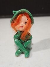 Vintage Brinns Pixie Elf Green RED Hair 3