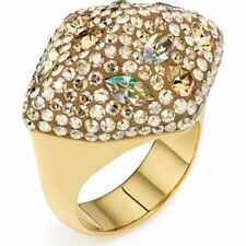 Atelier Swarovski Moselle Cocktail Ring Golden Size 58/8 #5379699 New Box $299 picture