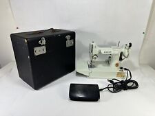 Vintage 1968/9 Singer 221K White Featherweight Electric Sewing Machine in Case picture