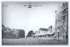 c1910 Main Street Wide Dirt Road Business District Walnut Iowa Antique Postcard picture