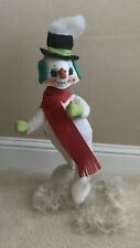 Vintage Annalee Snowman 1971 22” On Stand picture