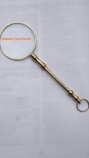 Brass Magnifying Glass Hand HELD - Brass Magnifier Brass Handle - Office Magnifi picture