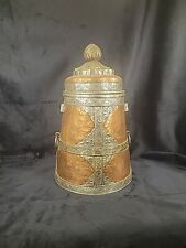 Believed To Be Antique Tibetan Water Carrier Copper Brass And Silver picture