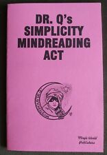 Dr. Q's Simplicity Mindreading Act (A 10-minute mental routine you can do) picture