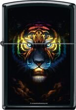Colorsoul Tiger by JoJoe Black Matte Zippo Lighter picture