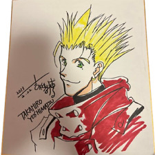 Trigun Anime Ver Autographed Colored Paper Vash the Stampede Japan Limited 2405 picture