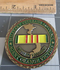 Military Veterans Advocacy Agent Orange Victims: War is Not Over Challenge Coin picture