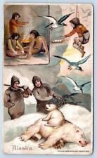 1893 ALASKA POLAR BEAR ARBUCKLES TRADE CARD SPORTS & PASTIMES OF NATIONS SERIES picture