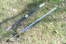 Medieval Black Handle Rapier legend of zorro Sword with Matching Scabbard picture