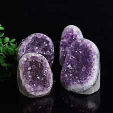 Natural Amethyst Quartz Crystal Cluster Geode Home Fengshui Stone Decor Healing picture