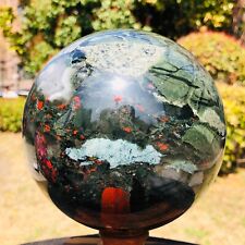 7.17LB Natural Beautiful African blood stone Quartz Crystal Sphere Heals 875 picture