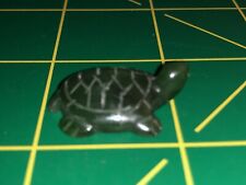 1.09” Long Carved British Columbia Jade Gemstone Turtle Fetish / Miniature picture