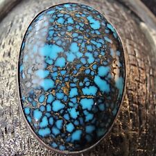 SPECTACULAR McGEE'S SCOTTSDALE SHOP TURQUOISE STERLING SILVER BOLO TIE 57 GRAMS picture