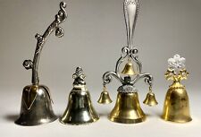 Vintage Brass & Silver Christmas Bells | 4/set picture