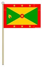 GRENADA PACK OF 12 caribbean medium HAND FLAGS 9