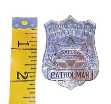 Vtg Obsolete Badge Bastian Brothers Iowa School Patrol Patrolman Safety Council picture