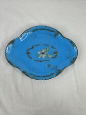 Antique EAPG Dithridge Opaline Blue Glass Dresser jewerly tray 1890's Scarce picture