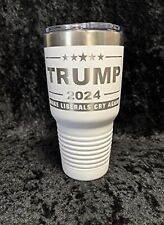 Trump 30oz Stainless Steel Tumbler - White MAGA 2024 picture