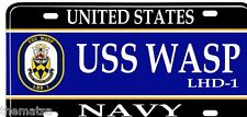 NAVY USS WASP LHD-1 LICENSE PLATE MADE IN USA picture
