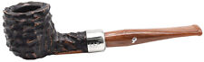 Peterson Derry Rustic Finish 9mm Filter Medium Straight Pot Briar Pipe (606) picture