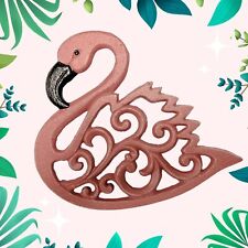 Trivet with Cast Iron Flamingo Tropical Style Vintage Kitchen Dining Decor picture