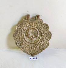 19c Vintage Hand Embossed Sun Decorated Copper Amulet Pendant Tribal Rare M347 picture