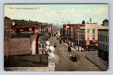 Amsterdam NY-New York, Main Street Scenic View, Antique, Vintage c1911 Postcard picture