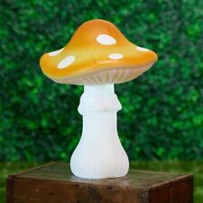 EXCLUSIVE CRACKER BARREL Orange Mushroom Blow Mold 16” Battery Operated picture