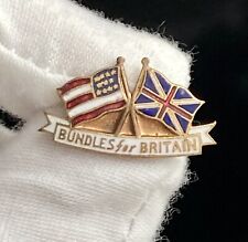 Bundles For Britain World War II 1942/3 Badge 1” Pin Military Enamel Gold ￼RARE picture