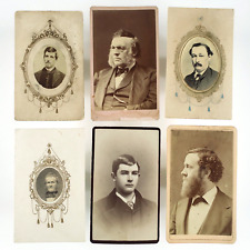 CDV Photo Lot of Men - Waterbury CT Binghamton NY - Some Cartouche Illustrations picture