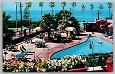 Oceanside Pool Park Blue Pacific La Valencia Hotel La Jolla California Postcard picture