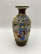 Vintage Asian Pottery Vase Handpainted ~5 Inches  picture